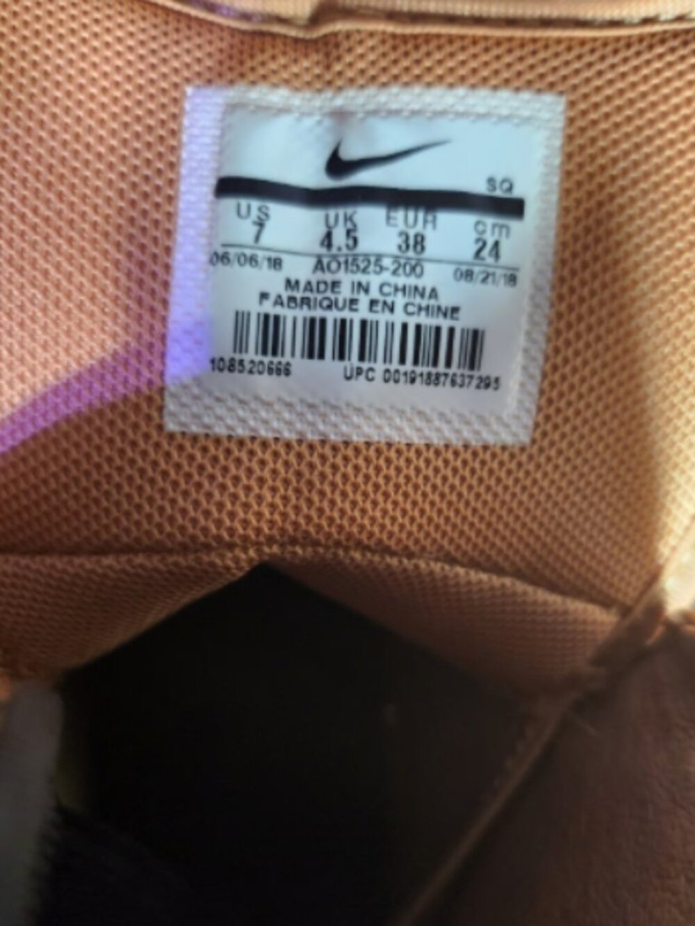 Nike Women's Air Force 1 Rebel XX Praline SZ 7 New - Picture 12 of 14